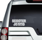 Scooter Joring Text Sticker