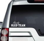 Husky Sled Team Text Sticker