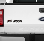 Husky Pulling Mush Sticker